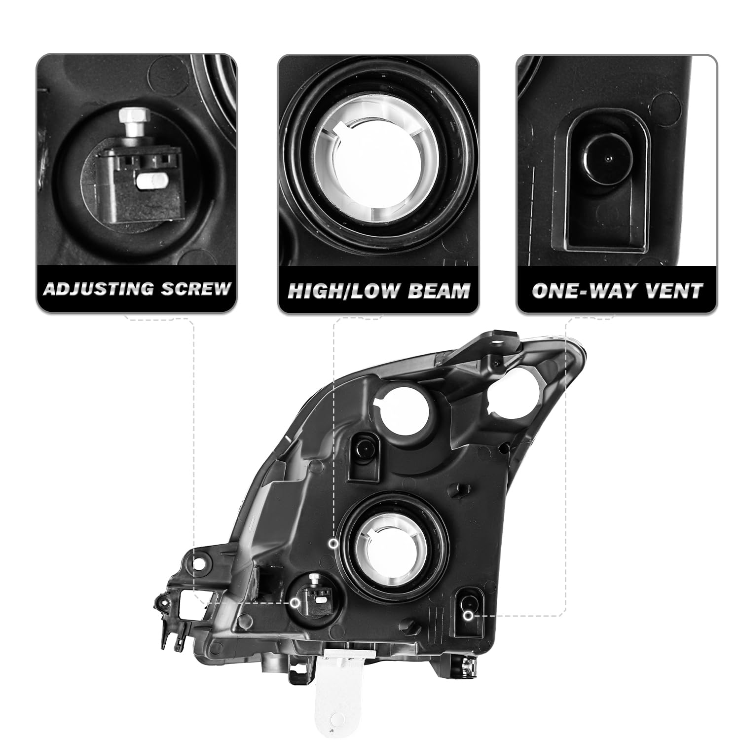 Sockir Headlight Assembly Set Fit For 2010 2011 2012 Nissan Sentra Driver And Passenger Side Chrome Headlamp