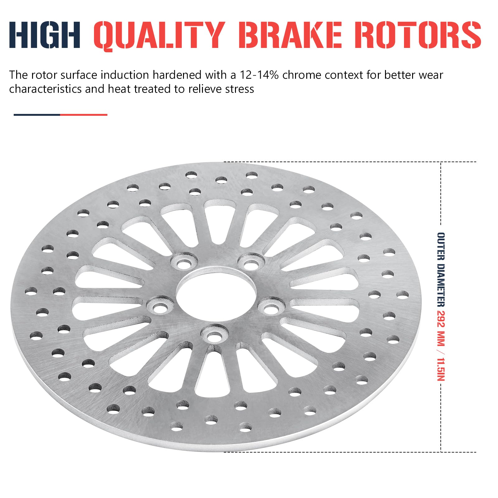 Front and Rear Brake Rotors for Harley Electra Glide for Road King for Road Glide for Street Glide, for FLHR,FLHRI/FLHT/FLHTI/FL