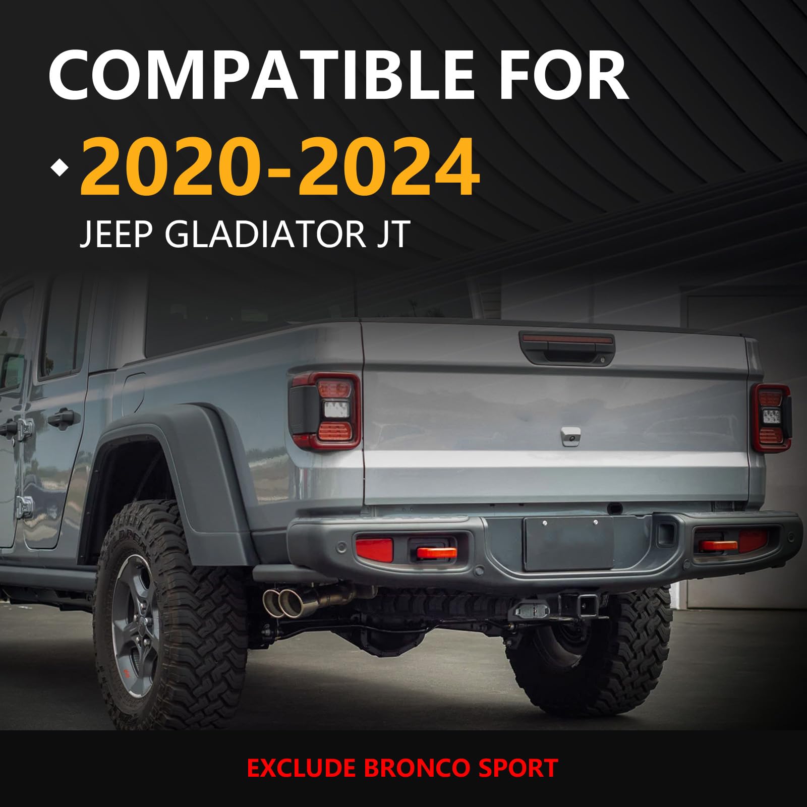 Yzona For Jeep Gladiator Jt Tow Hitch, 2 Inch Receiver, 13434 Class 3 Iii Trailer Hitch Compatible With 2020-2024 Jeep Gladiator