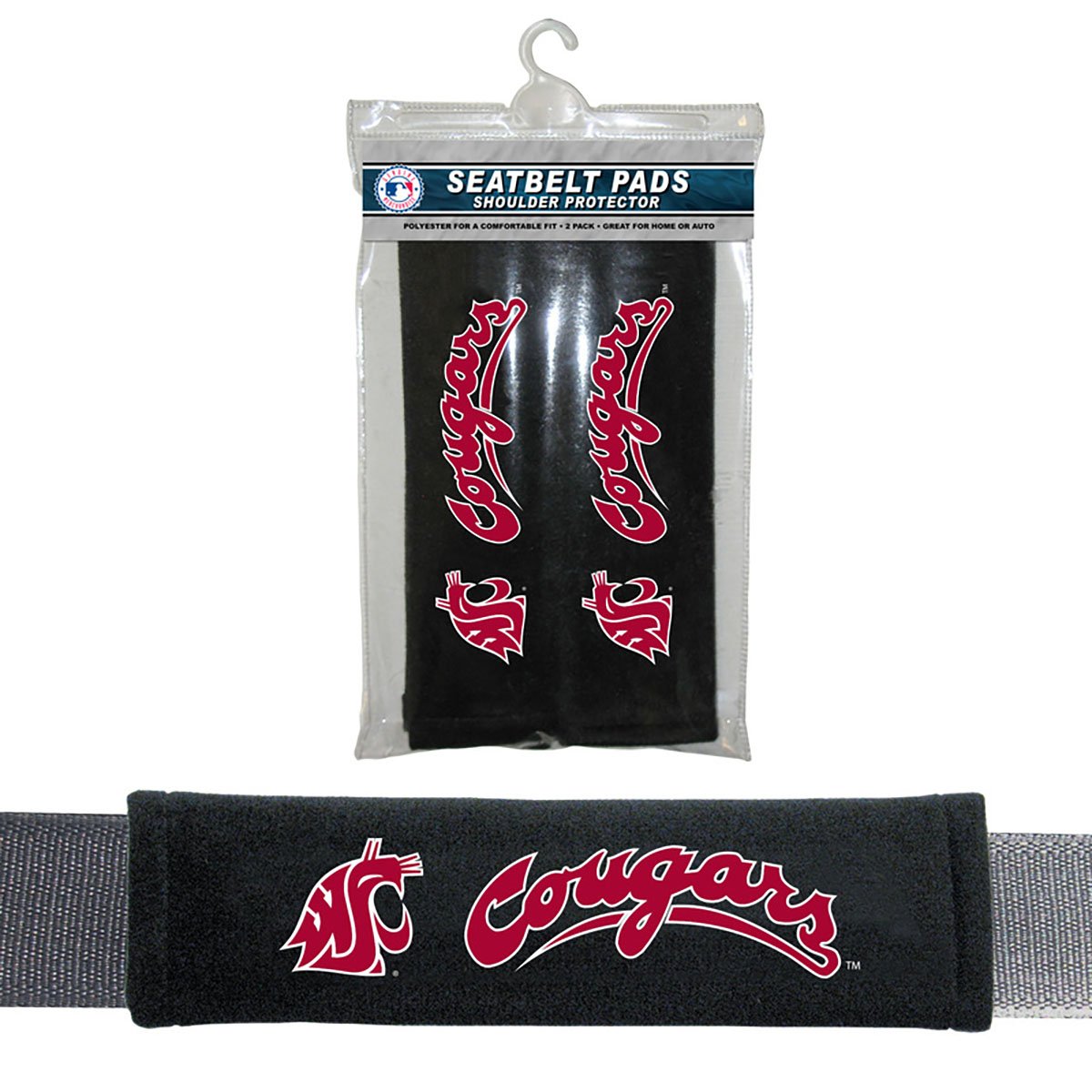 Fremont Die NCAA Washington State Cougars Velour Seat Belt Pads, One Size, Multi WBCARB016M75BIU