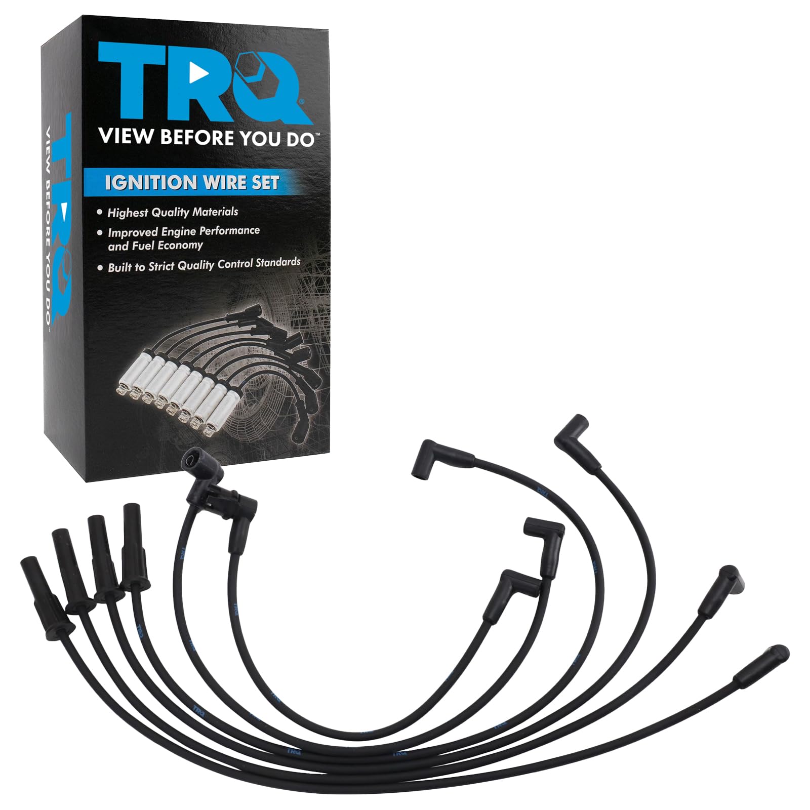 Trq Spark Plug Wire Set Compatible With 1977-1990 Ford 1977-1986 Mercury