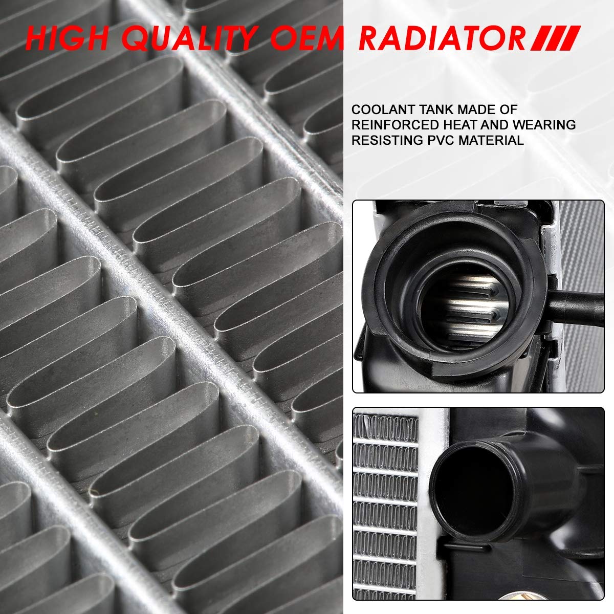 Auto Dynasty Radiator Compatible With 94-03 Chevy Gmc S10 Sonoma Hombre 2.2L At, Dpi 1531 Factory Style 1-Row Cooling Radiator,