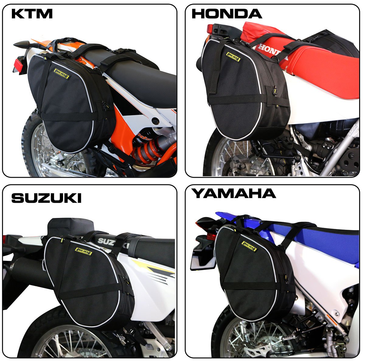 Nelson-Rigg Black Dual Sport Enduro Saddlebags, Fits Most Dual Sport/Enduro Ktm Honda Yamaha & Suzuki Models