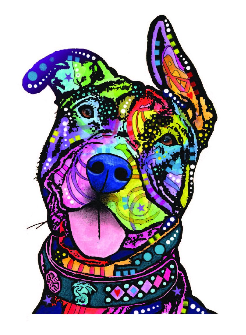 Enjoy It Dean Russo Pit Bull Car Sticker, Outdoor Rated Vinyl Sticker Decal for Windows, Bumpers, Laptops or Crafts