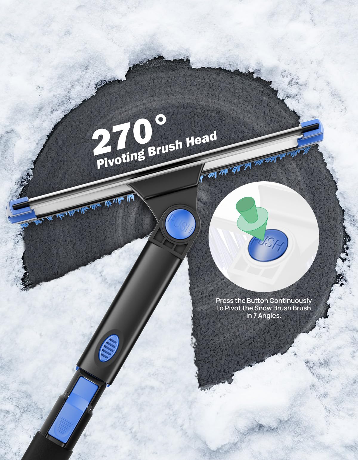 Joytutus 61.3 Ice Scraper And Long Handle Snow Brush