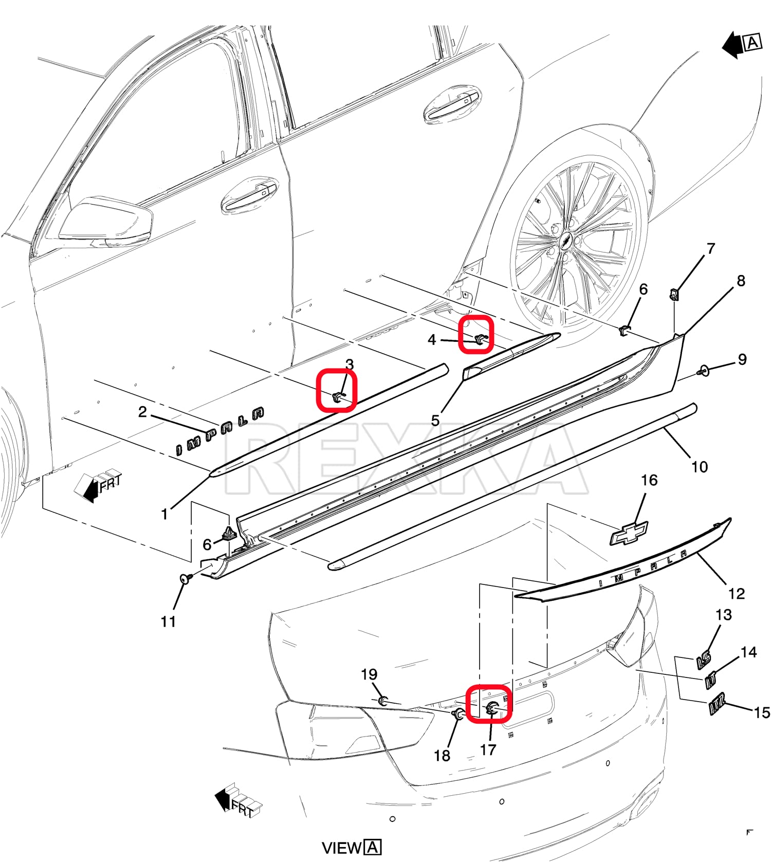 Rexka 15Pcs Body Side Moulding Clips Compatible With Gm 11611375 Cadillac Chevrolet Gmc Ats, Enclave, Escalade Esv, Impala, Silv