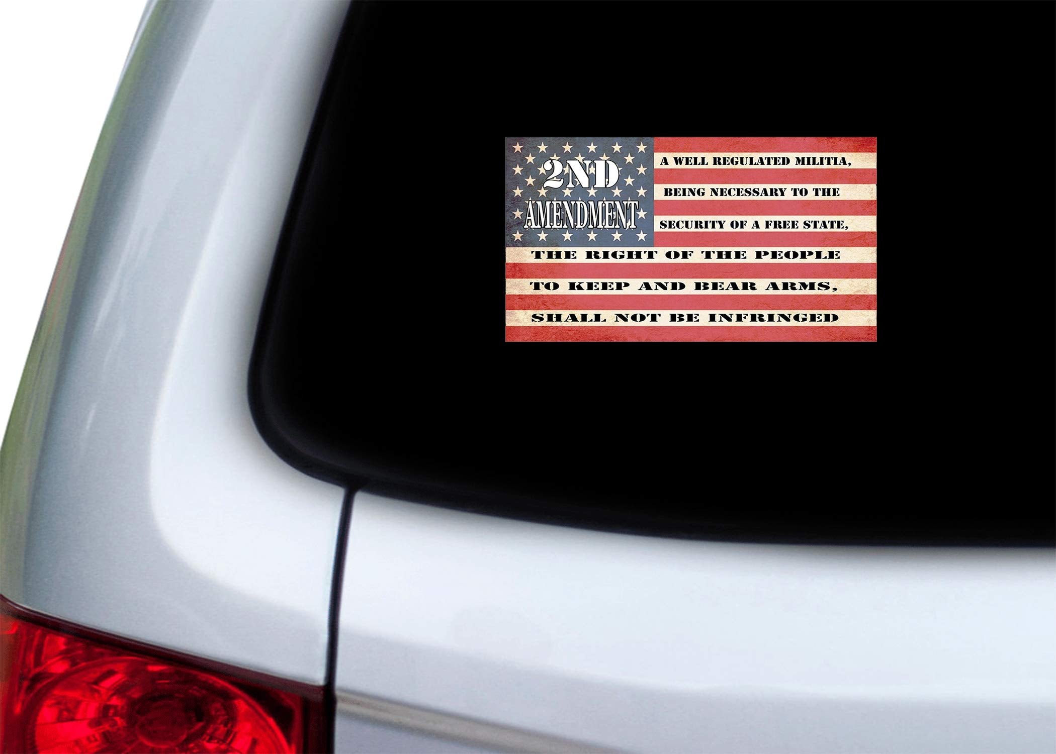 Rogue River Tactical Usa Flag Pro Gun 2Nd Sticker Bumper Car Decal Gift Patriotic American Worn United States Second Amendment 3