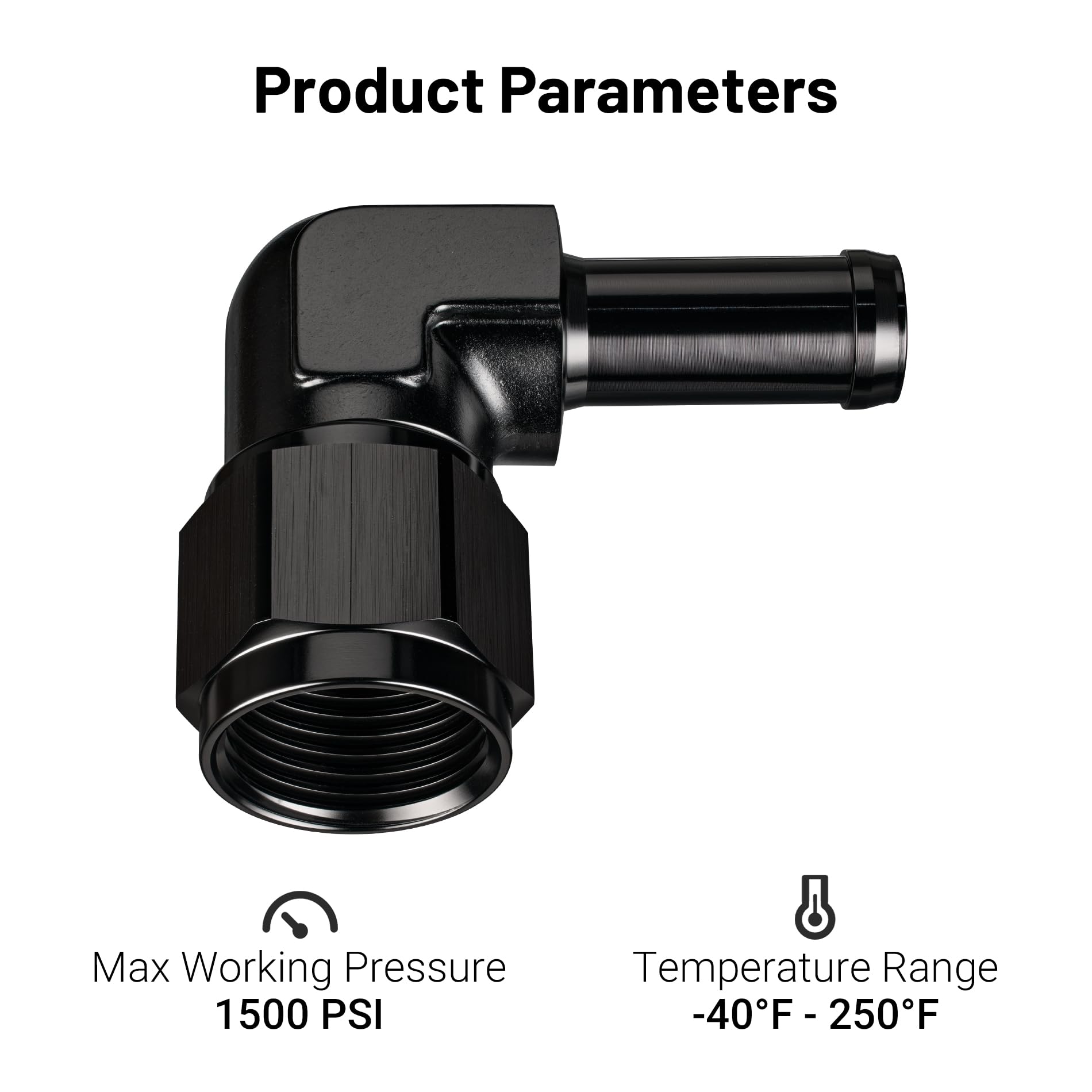 Evil Energy 10An Female To 1/2'' Barb Hose Fitting 90 Degree Swivel