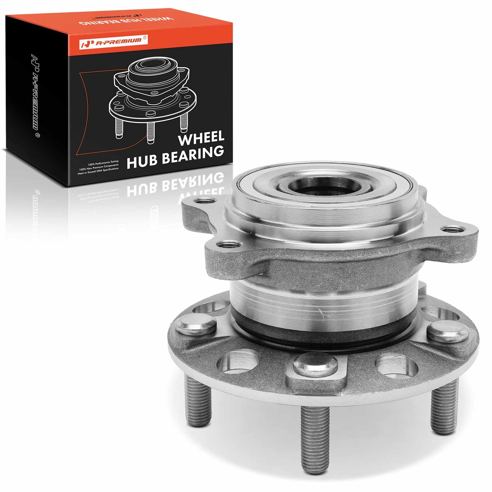 A-Premium Rear Wheel Bearing And Hub Assembly With 5-Lug Compatible With Kia Sportage 2016-2021, Hyundai Tucson 2016-2021, Awd O