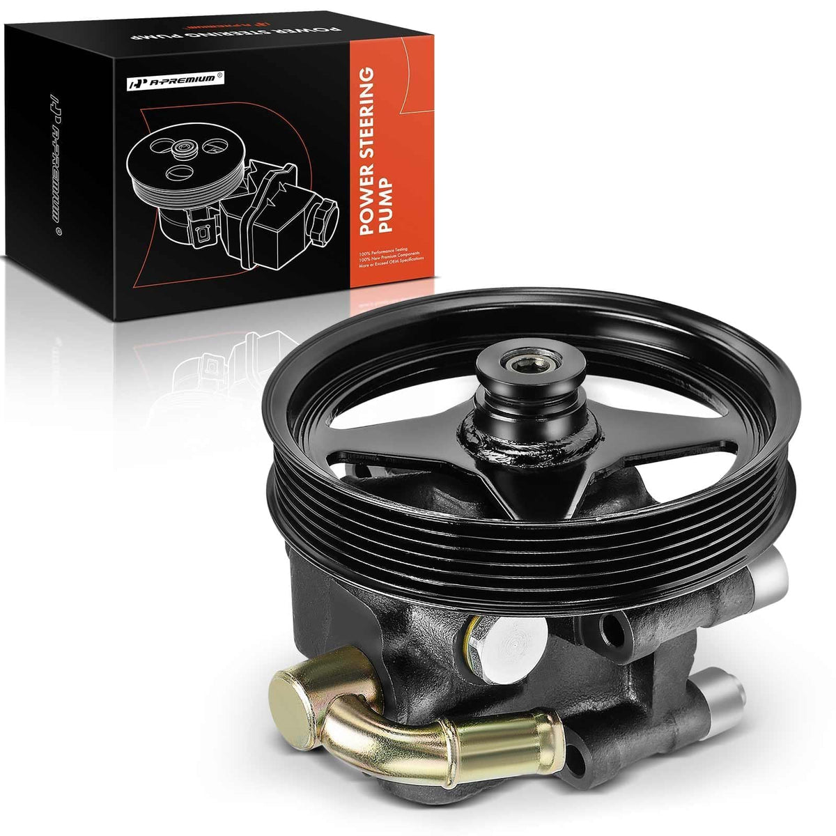 A-Premium Power Steering Pump, with Pulley, Compatible with Ford F-150 2004-2008, Expedition 2003-2006 & Lincoln Mark LT 2006-20