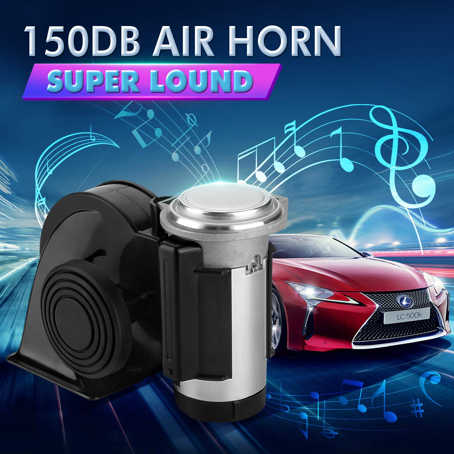 Hk Train Horn Air Horn For Truck, 12V 150Db Snail Electric Train Horn With Automotive Relay And Wiring Harness For Any 12V Vehic