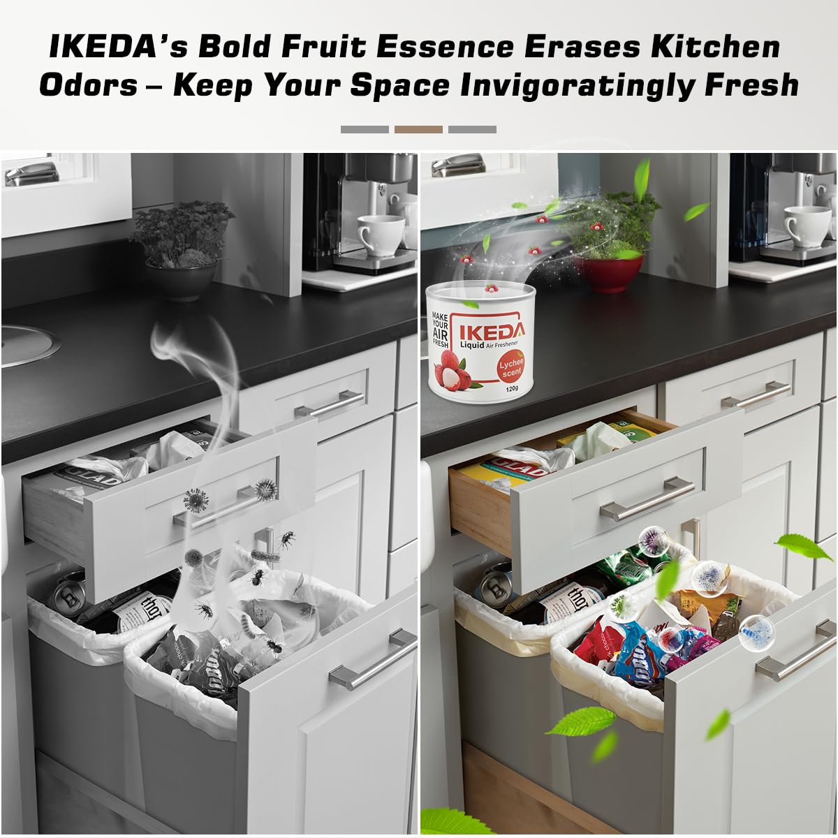 Ikeda Scents Car Air Freshener: lychee Scent Scent Liquid Cans | Odor Elimination | Smoke Smell Remover | Strong Long-Lasting Fr