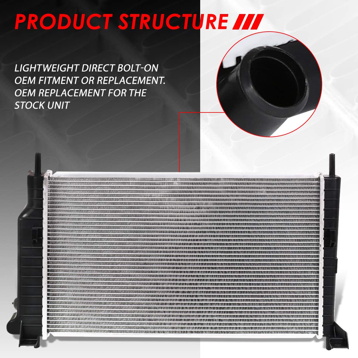 Auto Dynasty Radiator Compatible With 95-02 Ford Contour Mercury Cougar Mystique 2.0L 2.5L At, Dpi 1719 Factory Style 1-Row Cool