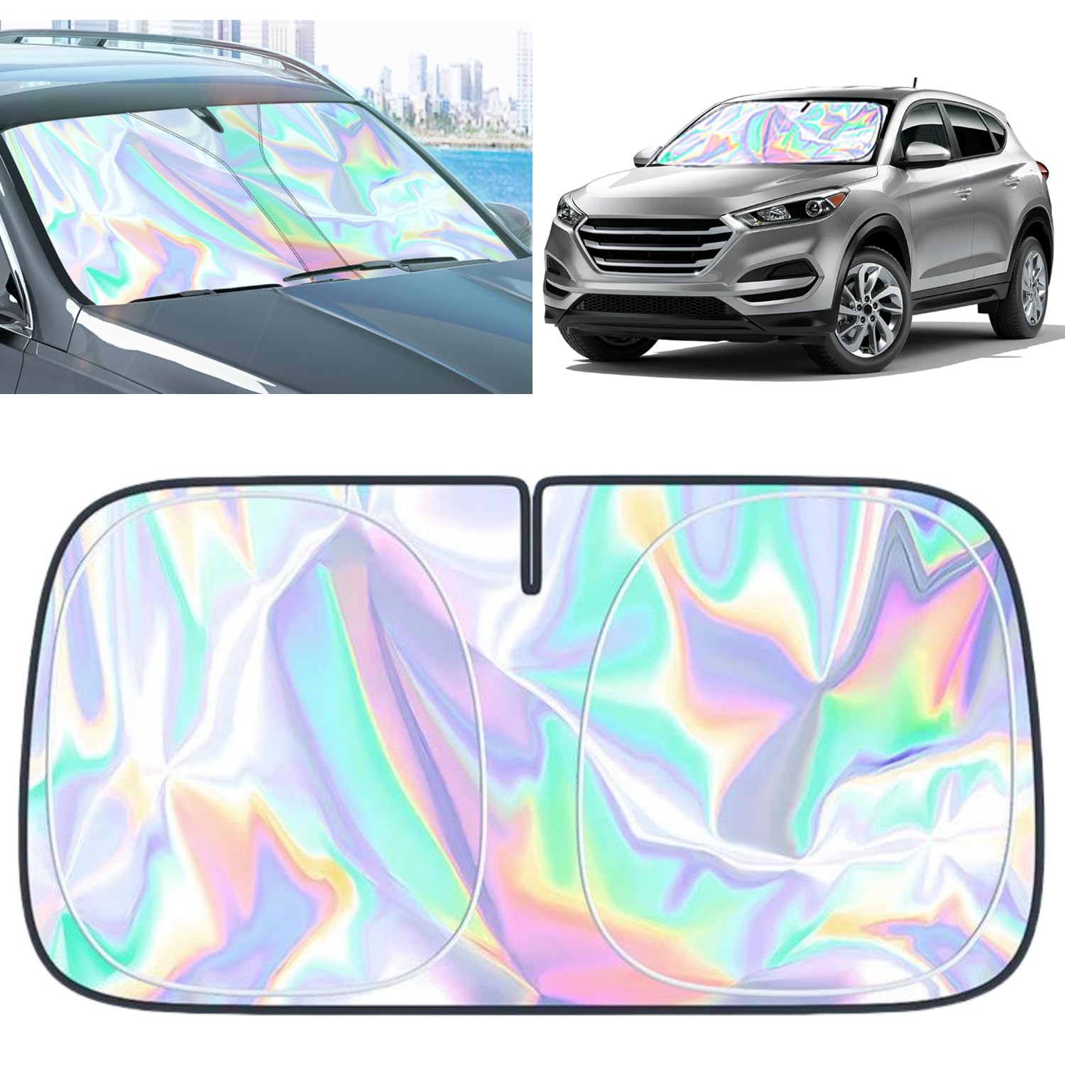 for Hyundai Tucson Windshield Sun Shade - Foldable Windshield Cover Sun Shade Tucson 2007-2025 Accessories Protect Car from Sun 