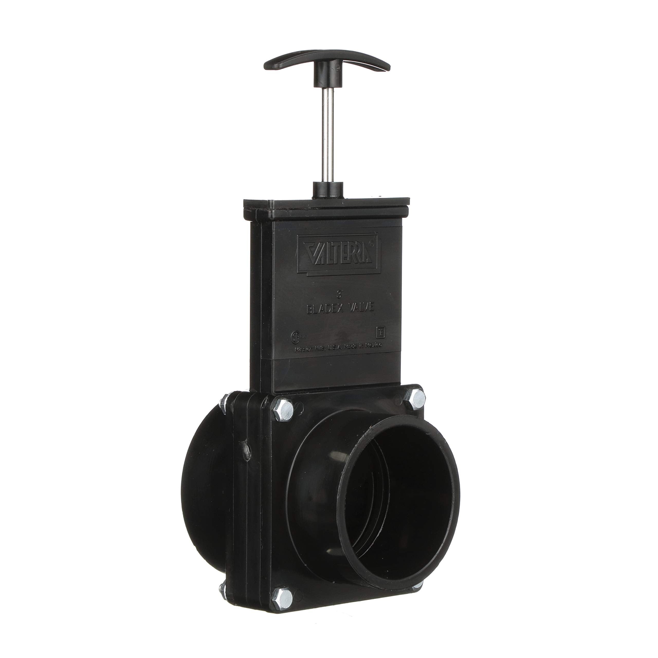 VALTERRA ABS Gate Valve for RV, Camper, and More - 3-Inch Hub x Spigot Connection