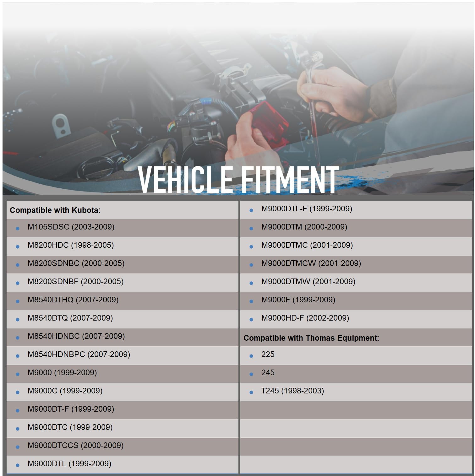 OEG Parts New Starter Compatible With KUBOTA M6800 M8200 M8540 M9000 9540 253947600, 253947600SV, 1C01063010, 1C01063011, 1C0106