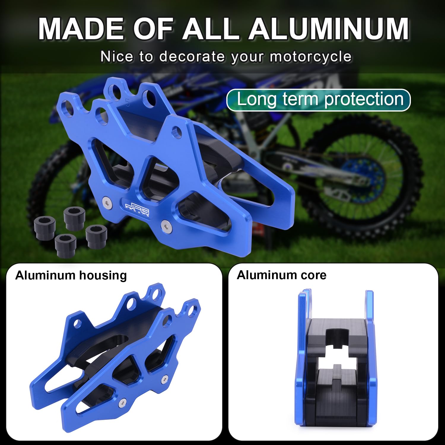 AnXin Motorcycle Chain Guide Guard Protection CNC for YZ125 YZ250 08-23 YZ250F YZ450F 07-23 YZ125X 17-23 YZ250X 16-23 WR250F WR4