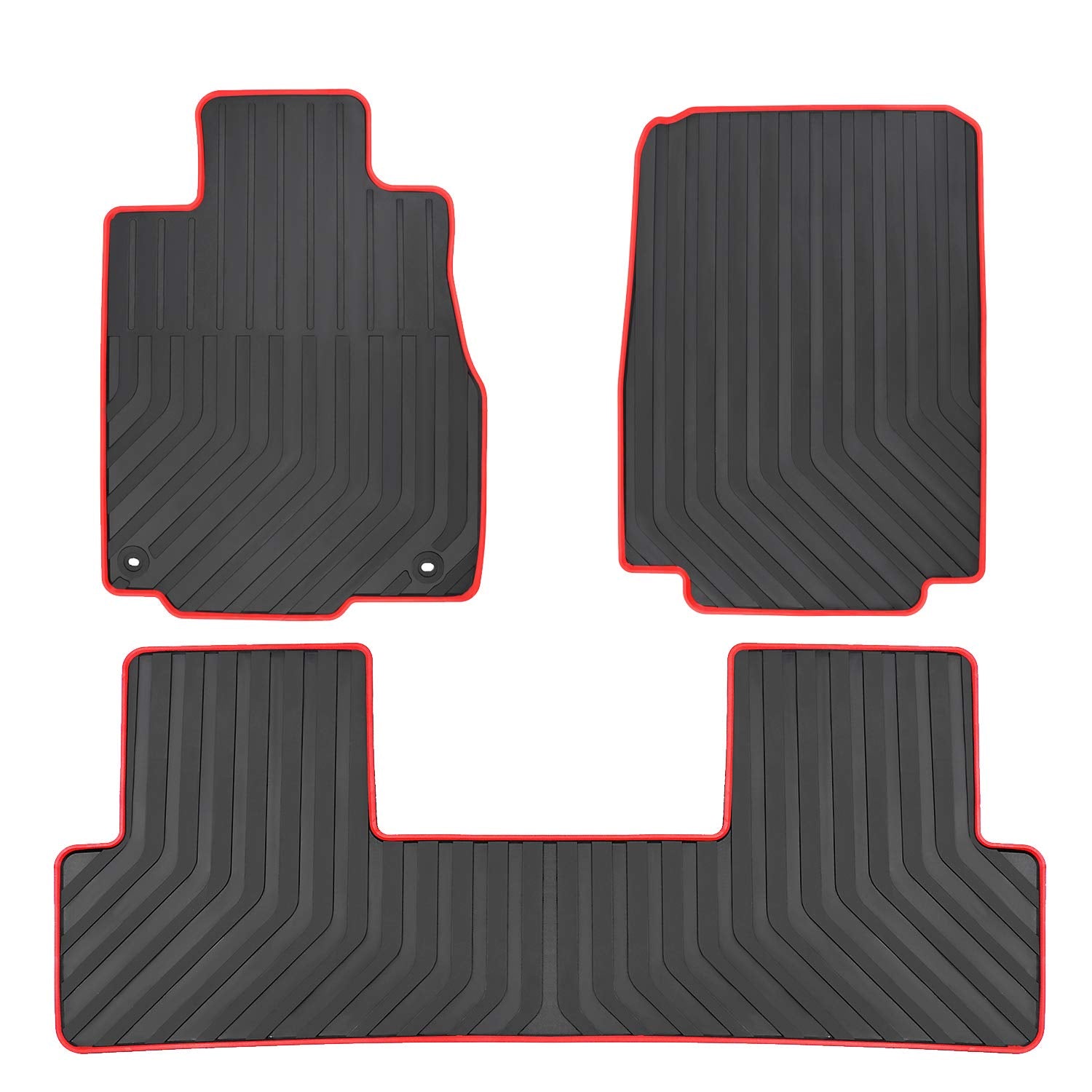 San Auto Car Floor Mat For Honda Cr-V Crv 4Th Generation 2012 2013 2014 2015 2016 Custom Fit Black And Red Rubber Auto Floor Lin