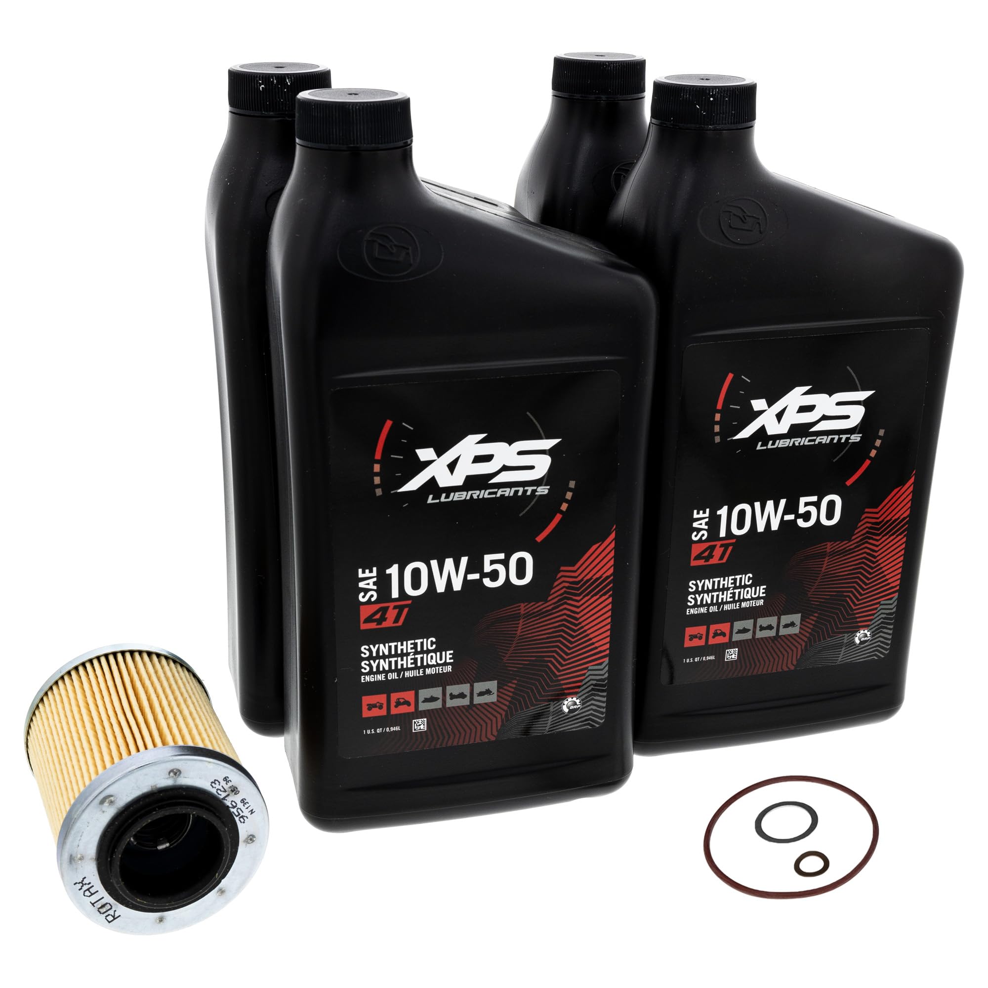 Can-Am 4T 10W-50 Synthetic Oil Change Kit For Rotax 900 Ace Engine 779261