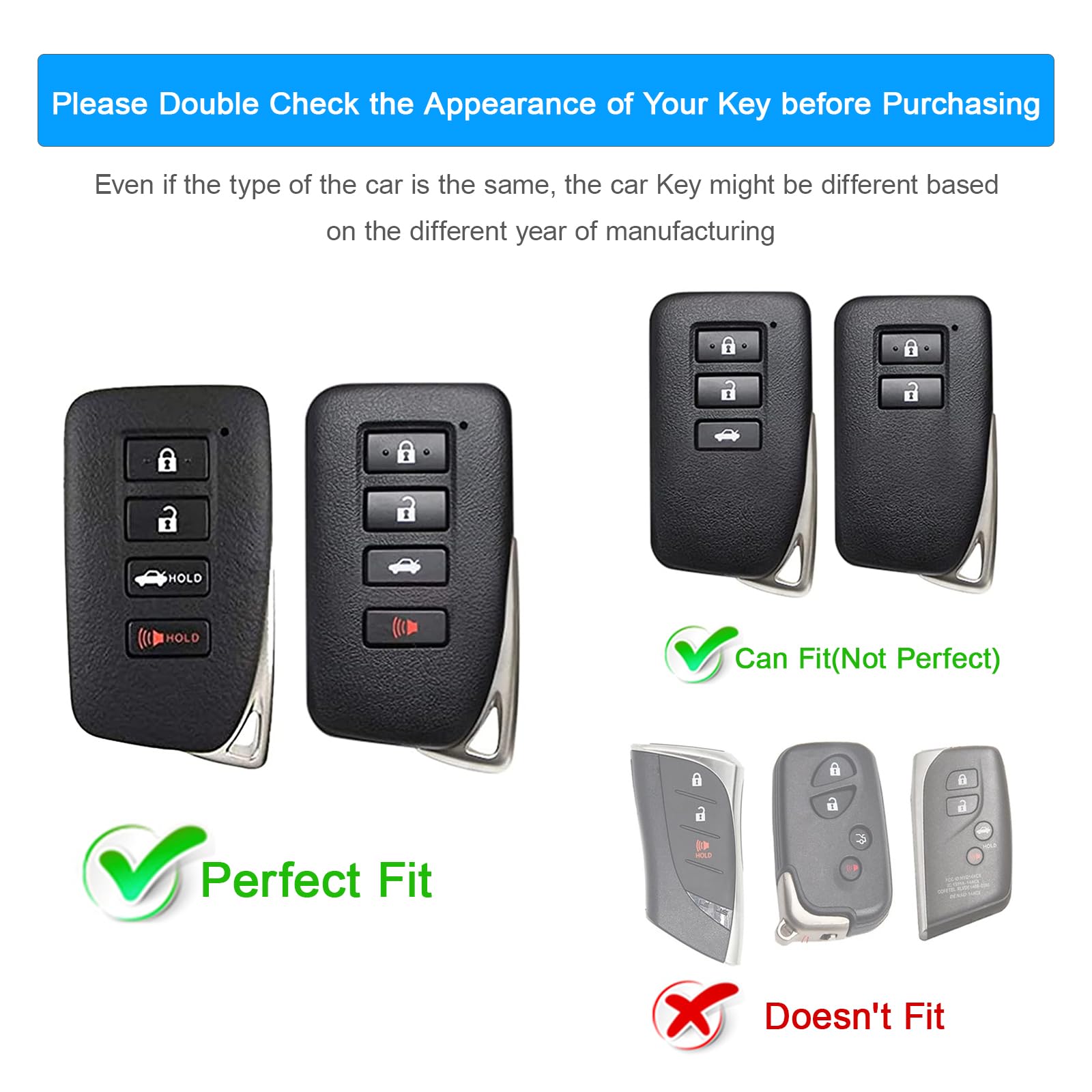 Koaudb Silicone Rubber Key Fob Cover Compatible With Lexus Rx Es Gs Ls Nx Rs Gx Lx Rc Lc Is 2 3 4 Buttons Smart Car Key Fob Case