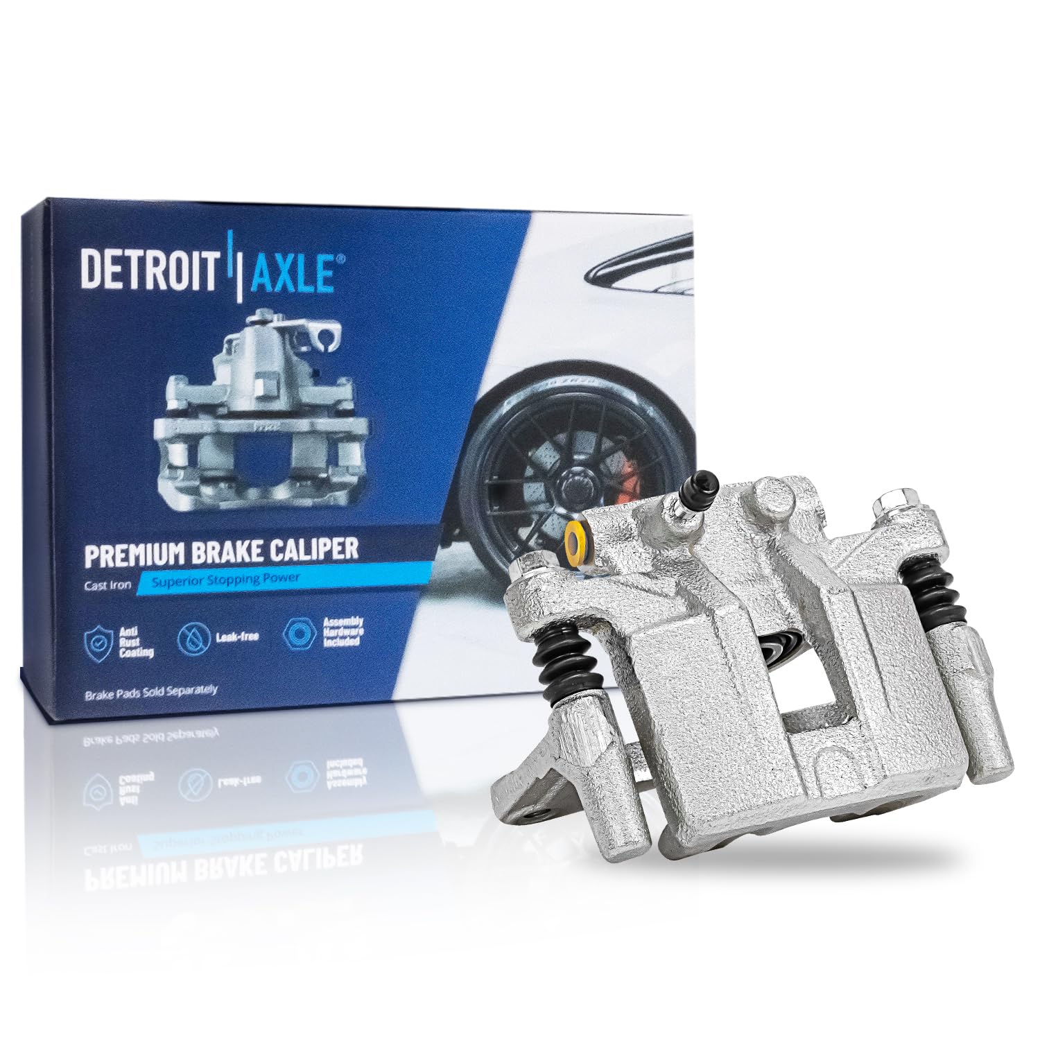 Detroit Axle - Rear Left Brake Caliper w/Bracket Replacement for Chrysler 200 Cirrus Sebring Dodge Avenger Caliber Jeep Compass 