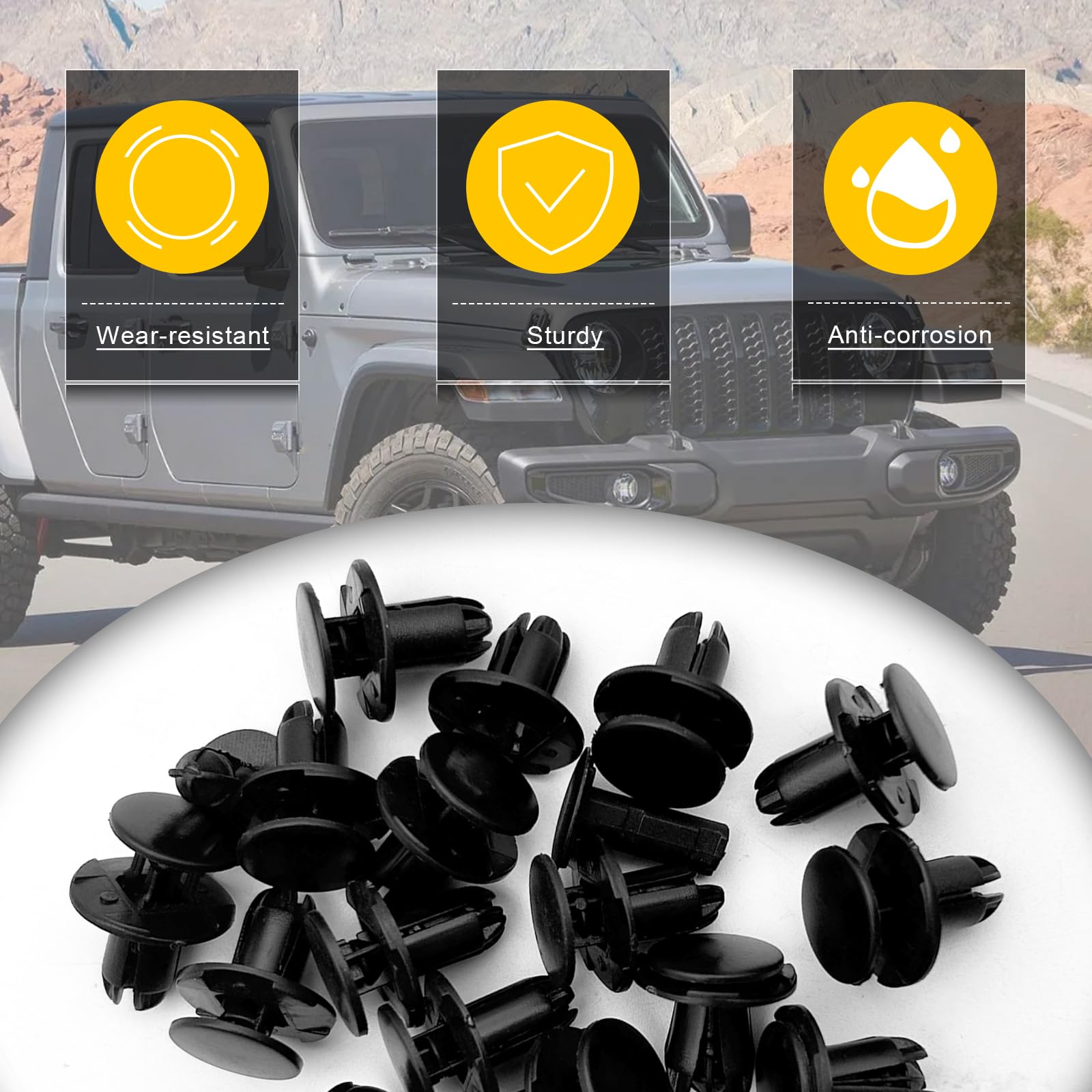 20PCS Type Retainer Clip Fastener, Bumper Engine Under Cover Fender Liner Fastener Push-Type Retainer Clip, Compatible with Hyun