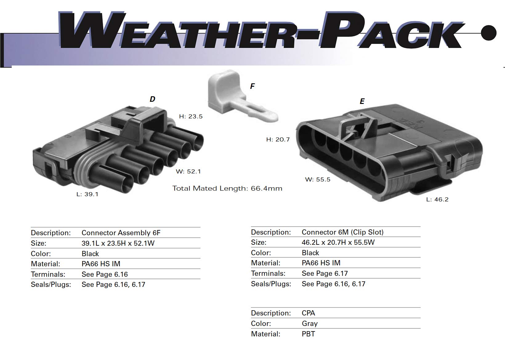 184Pcs 2, 3 Pin Weatherpack, 20 Amp Terminal Kit 10-20