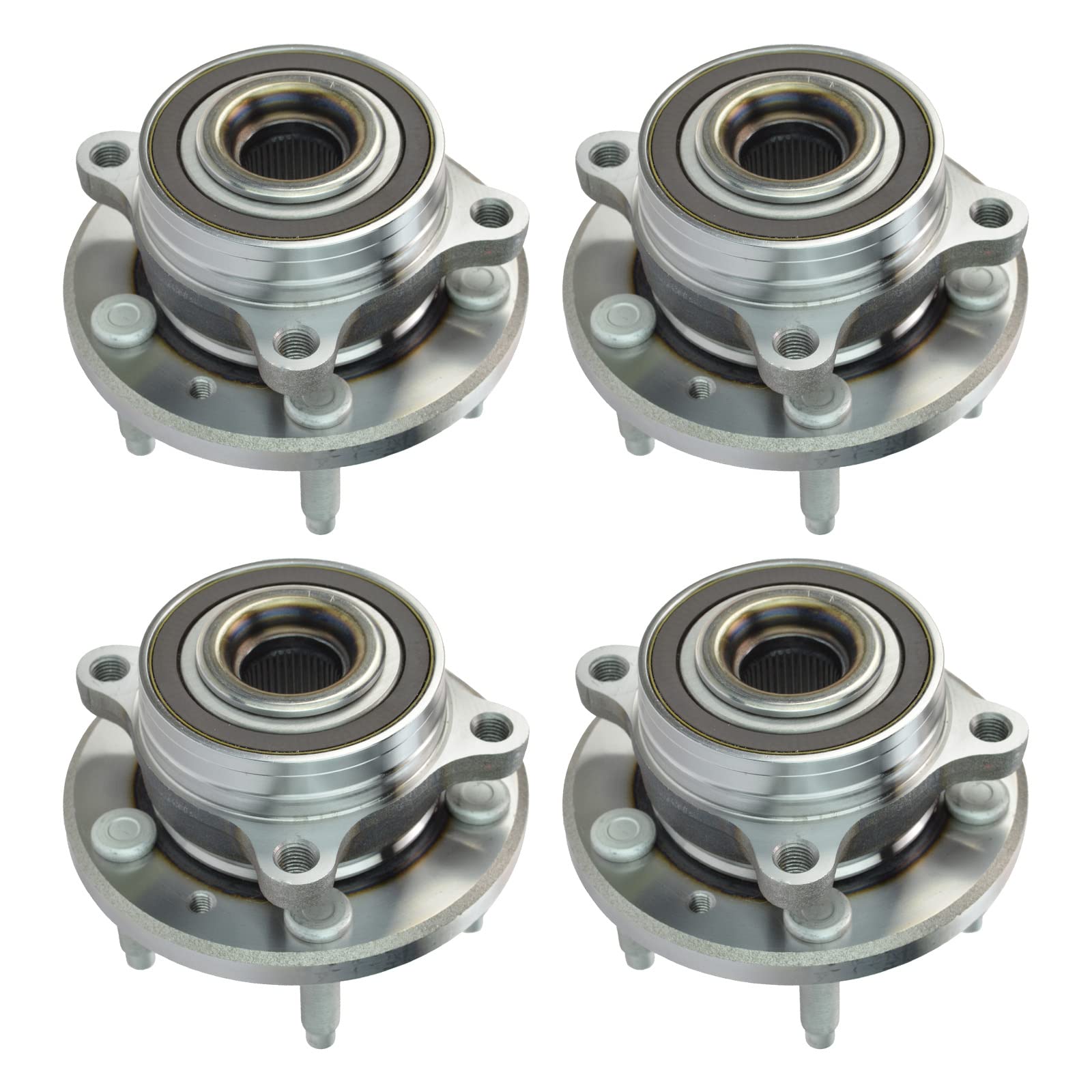 Trq Wheel Hub Bearings Assembly Set Compatible With 2009-2019 Ford Flex 2010-2019 Taurus 2009-2016 Lincoln Mks Mkt