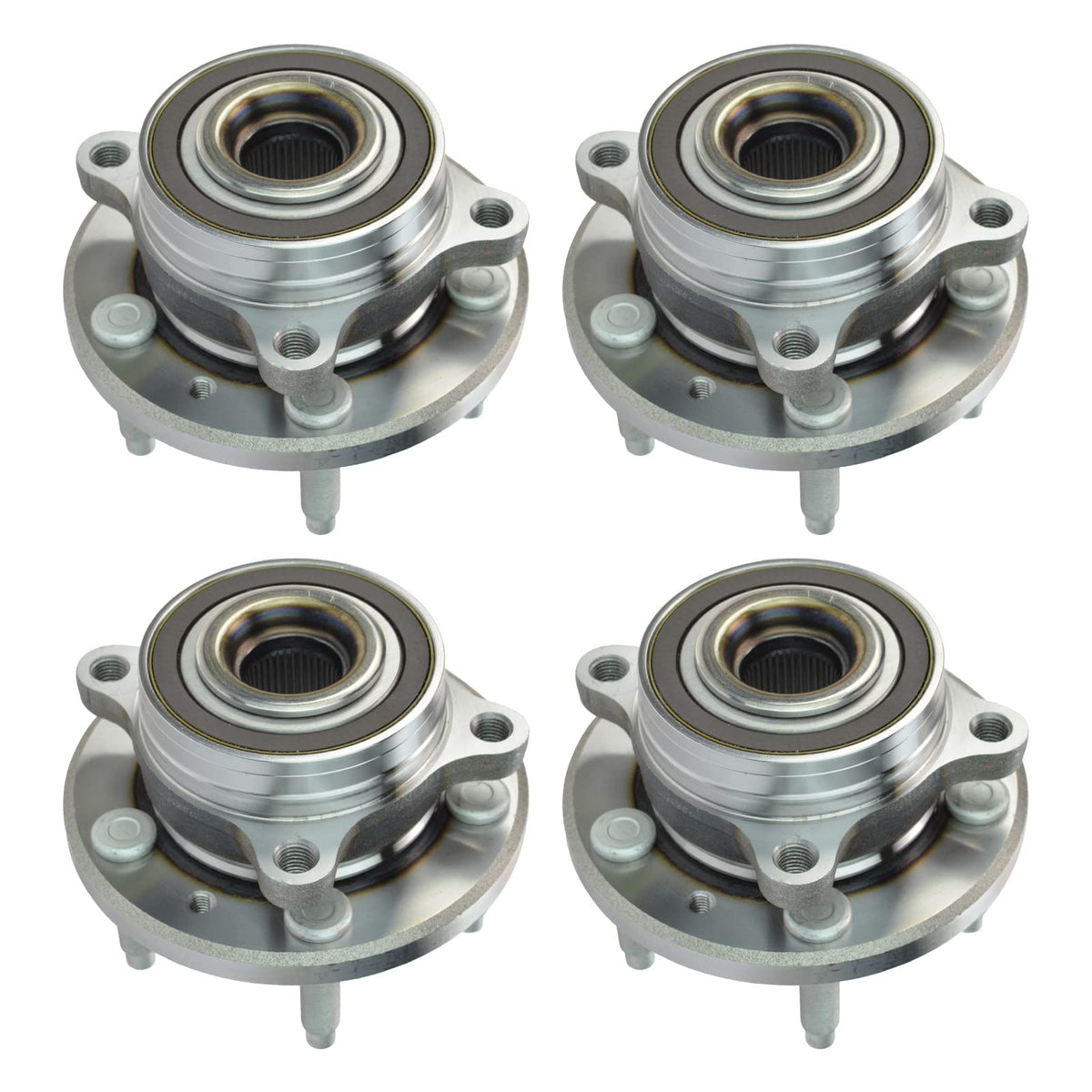 Trq Wheel Hub Bearings Assembly Set Compatible With 2009-2019 Ford Flex 2010-2019 Taurus 2009-2016 Lincoln Mks Mkt