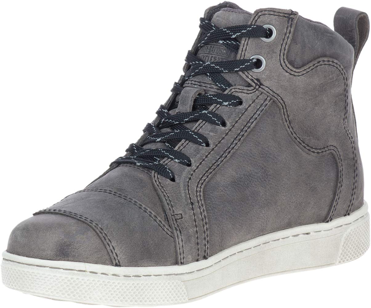 Harley-Davidson Footwear Women's Bateman 4 Metal Motorcycle Boot, Grey, 6.5