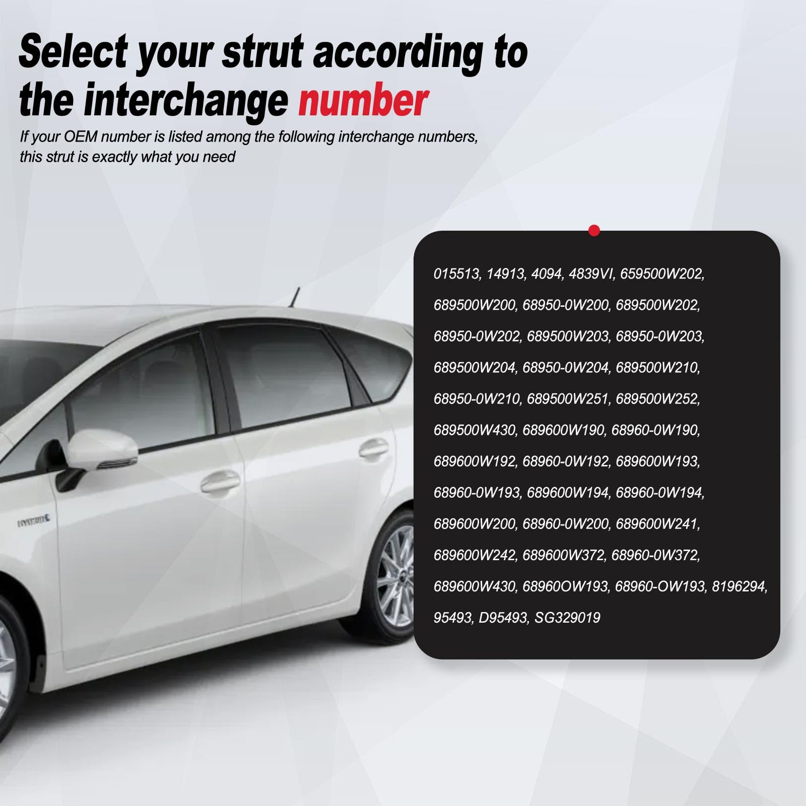 Vepagoo 4094 Rear Hatch Liftgate Tailgate Struts Compatible With 2004-2009 Toyota Prius Base & 2007-2009 Toyota Prius Touring,Li