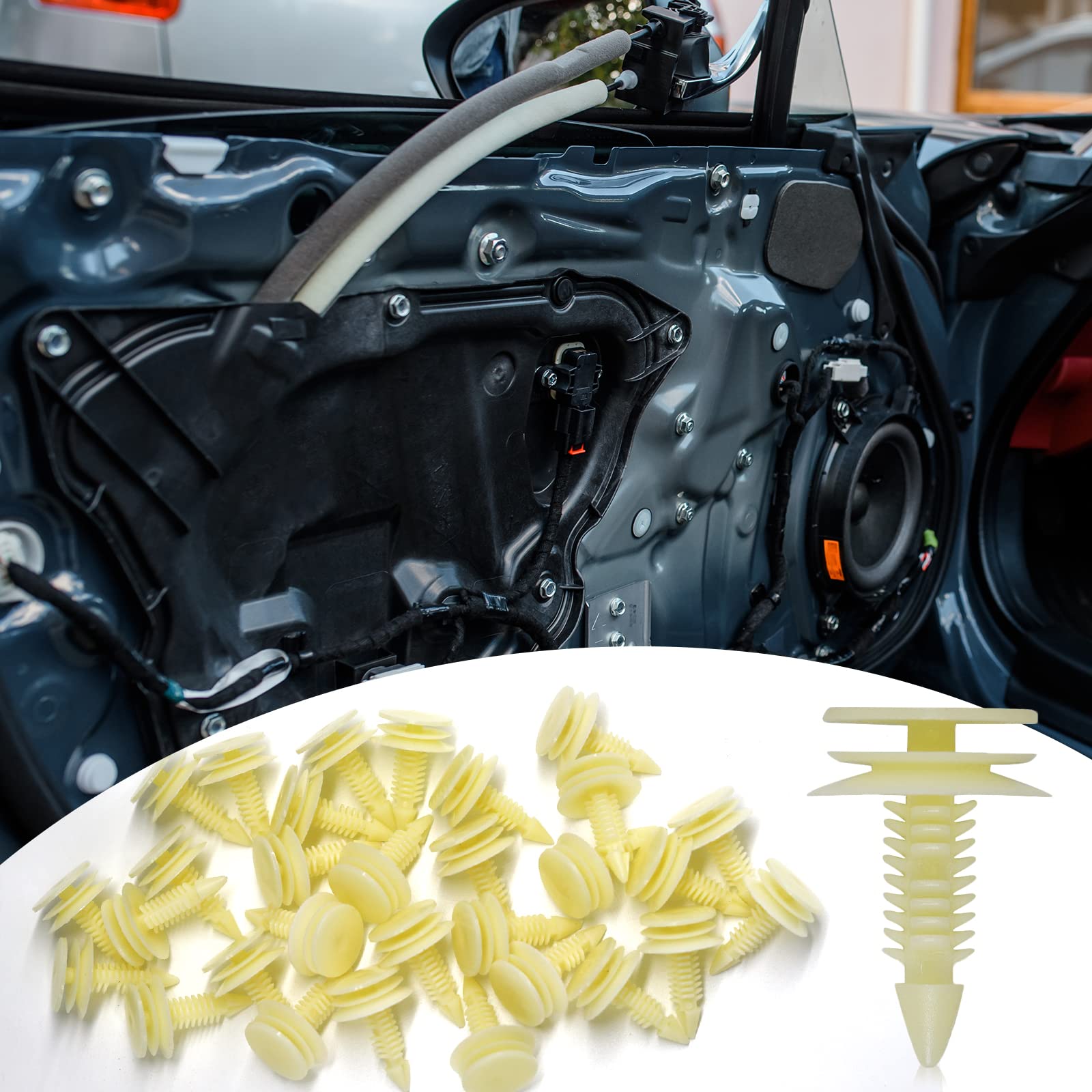 Gistilli 30Pcs Door Trim Panel Panel Retainer Clips Compatible With Gm Chevy Buick Gmc Jimmy Pontiac 10153057(8Mm Hole)