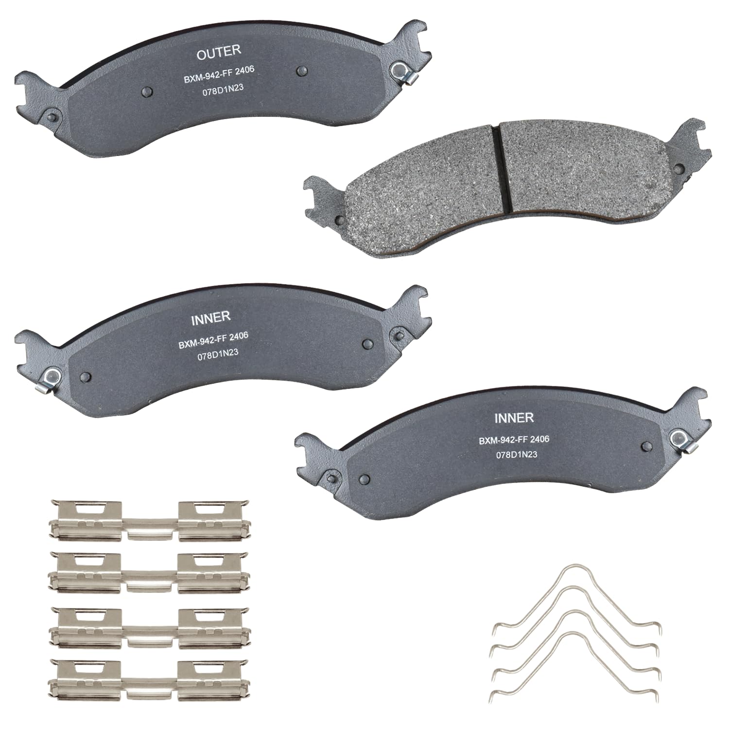 Bendix Premium Sbm2406 Semi-Metallic Rear Brake Pads For Chevrolet Express 2500 2023-2021, Express 3500 2023-2021, Gmc Savana 25