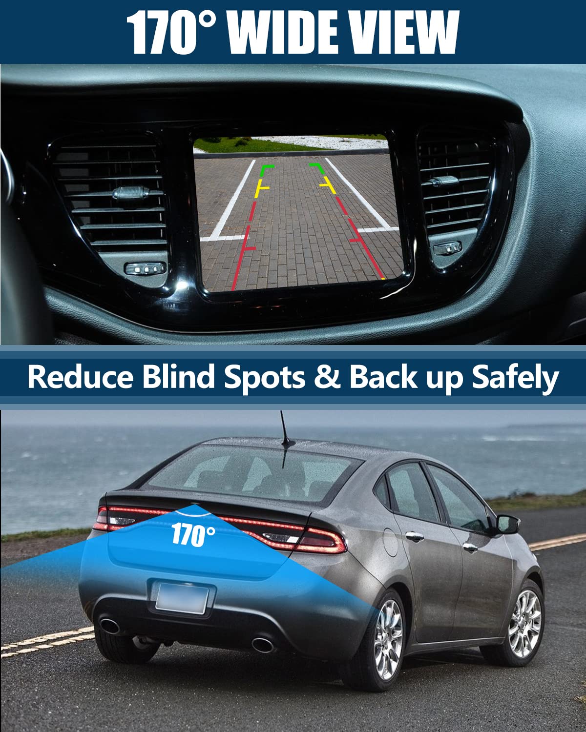 Backup Camera Rear Compatible For Dodge Dart 2013 2014 2015 2016 Reverse Camera Replaces 56038990Aa 1Wy78Gw7Aa