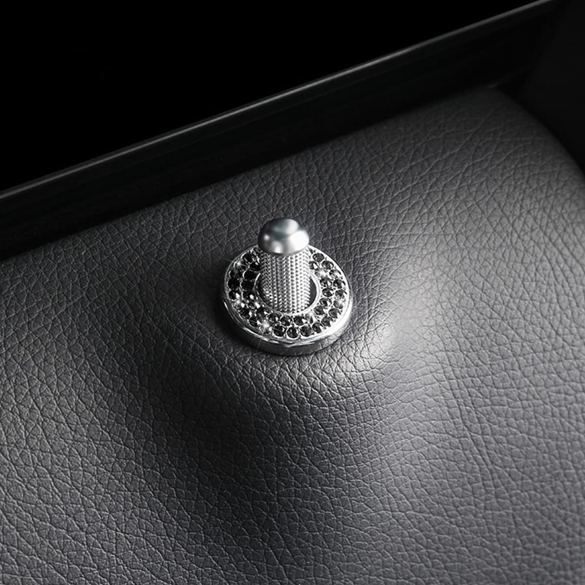 4Pcs Bling Inner Car Door Lock Cover Stickers, Rhinestones Pull Rod Bolt Decorations, Crystal Auto Decals For Women Girls, Spark