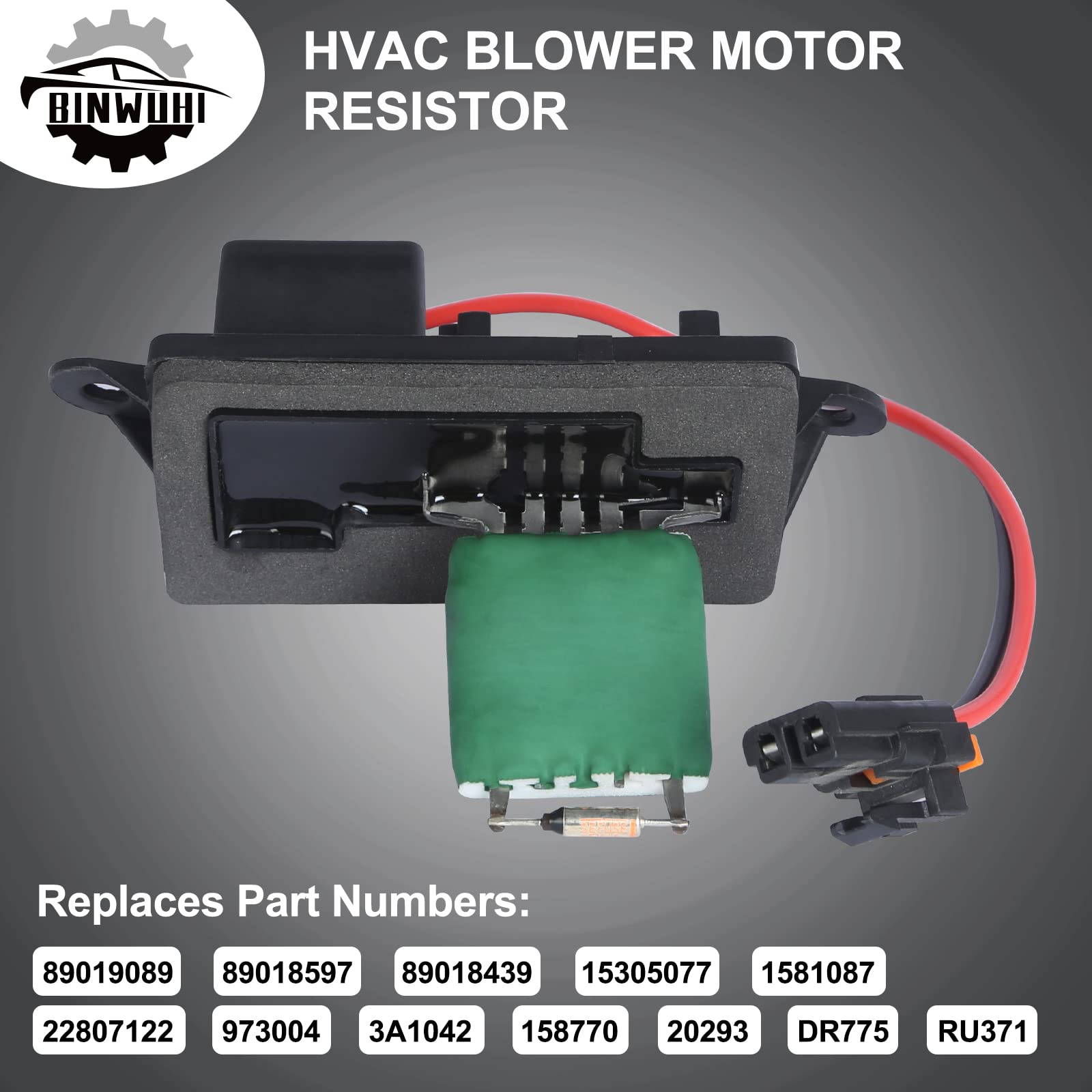 Hvac Blower Motor Fan Resistor Compatible With 1999-2006 Chevy Silverado Gmc Sierra, 2000-2002 Gmc Yukon, Replaces# 973-004, 15305077, 89019089, 22807122 (2 Holes Mounting Flange And 7 Pins)