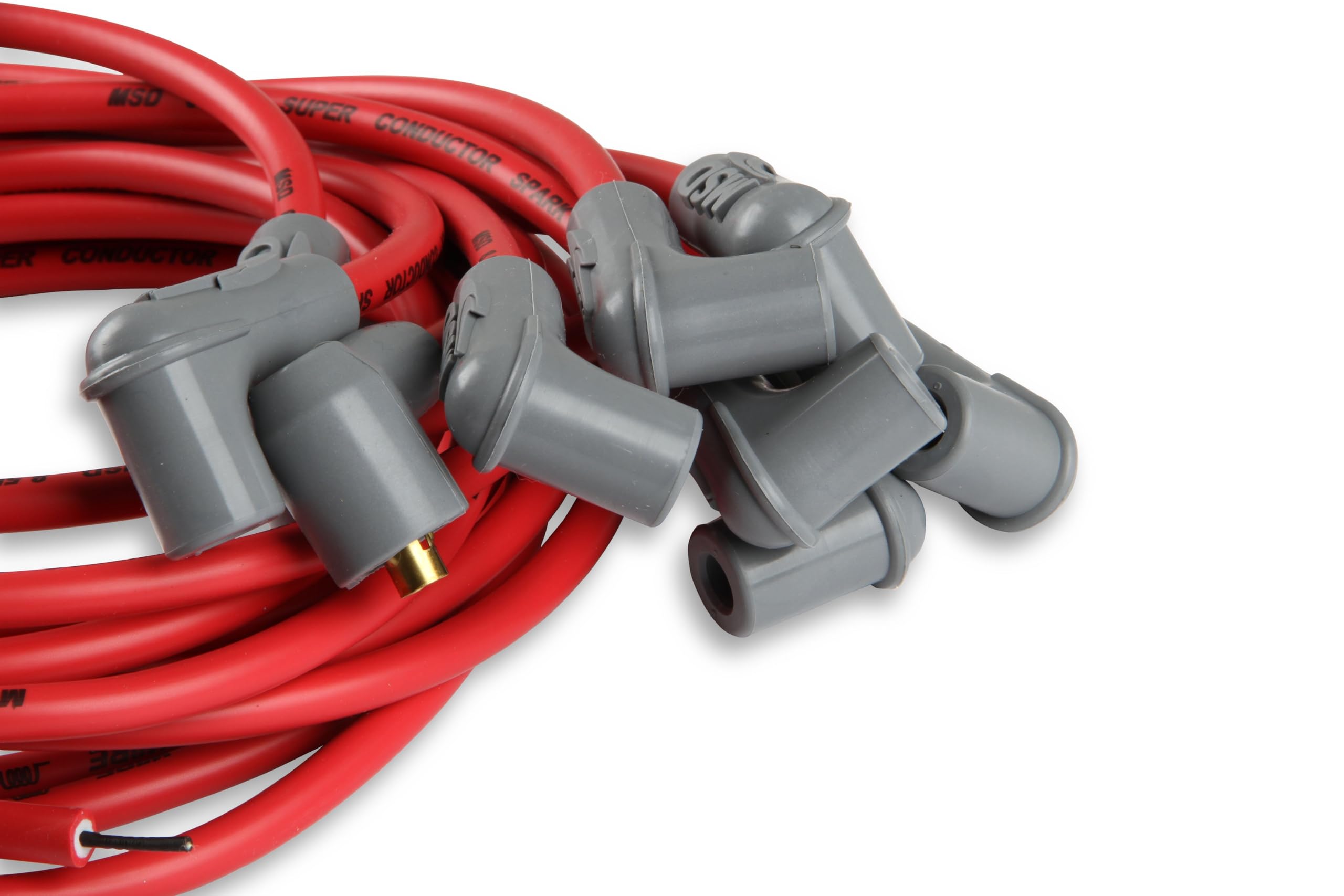 Msd 31239 Super Conductor Spark Plug Wire Set 8 Cyl 90°: Plug, Socket/Hei Cap