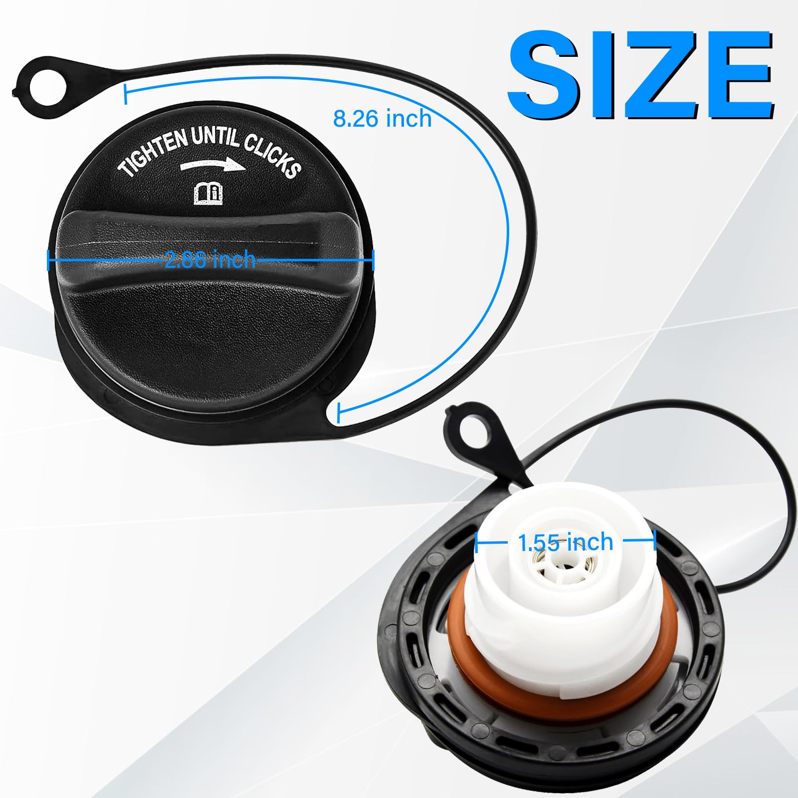 Gas Cap, Fuel Cap 6L2Z-9030-F for Ford 2004-2007 Ford Explorer, Explorer Sport Trac, Five Hundred, Freestyle, Taurus 2004-2007 M