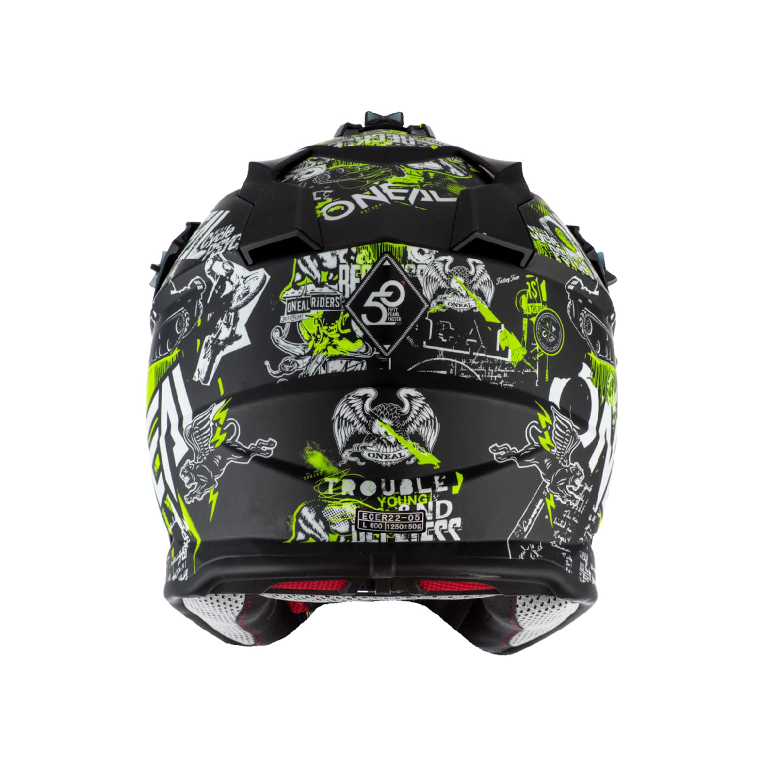 Oneal 2021 Youth 2 Series Helmet - Attack Black/Neon Yellow - Youth Large