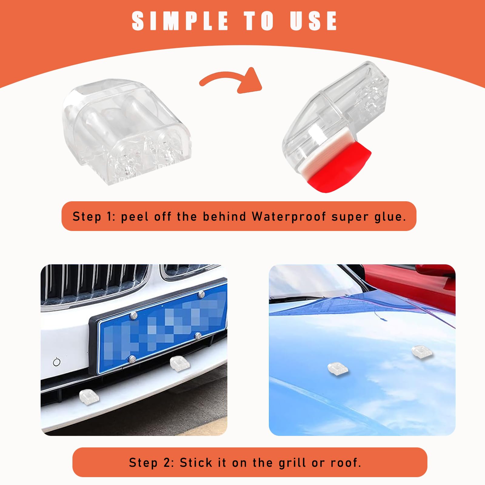 Dickno 4 Pcs Deer Whistles For Car, Automotive Deer Warning Whistle Devices, Animal Warning Devices Avoids Collision, Universal