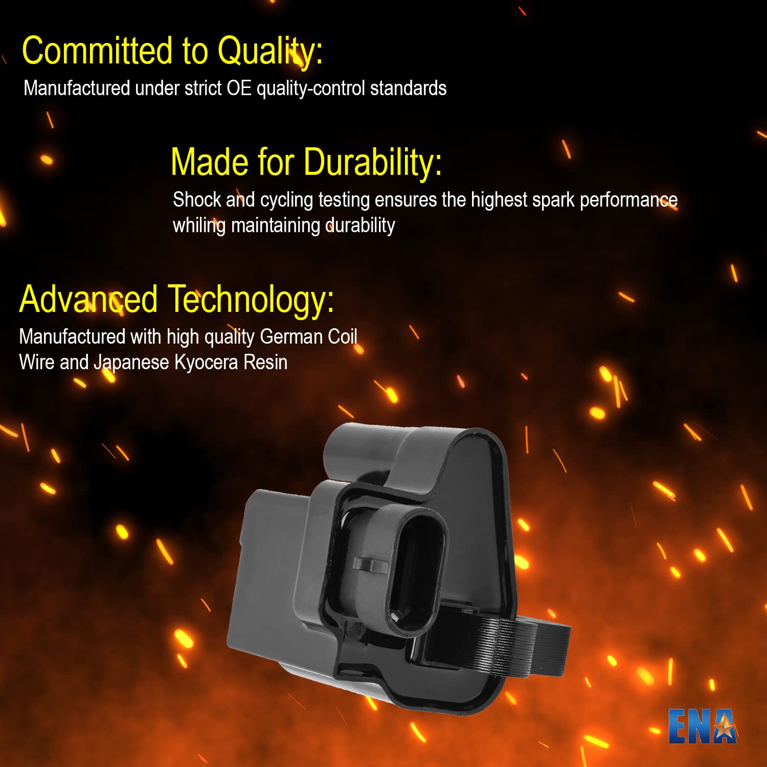 Ena Set Of 8 Square Ignition Coil 8 Platinum Spark Plug And Red Wire Set Compatible With Chevrolet Chevy Gmc Hummer Avalanche Savana 1500 2500 3500 Sierra H2 4.8L 5.3L 6.0L For Uf271 748Ee 41962