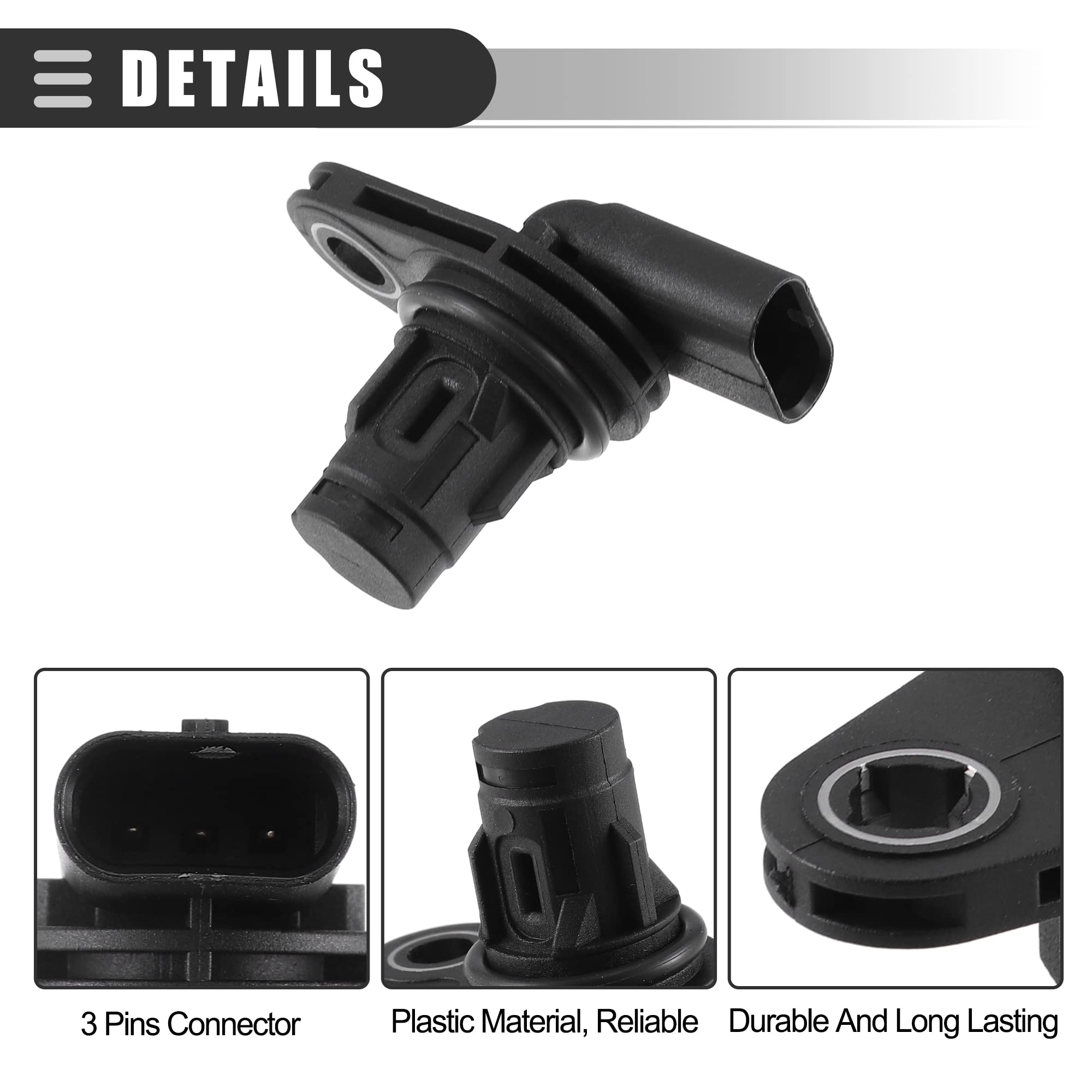 Motoforti Camshaft Position Sensor for Mercedes-Benz C300 2013-2014, Black, A2769051100, 1.93x1.54x0.98