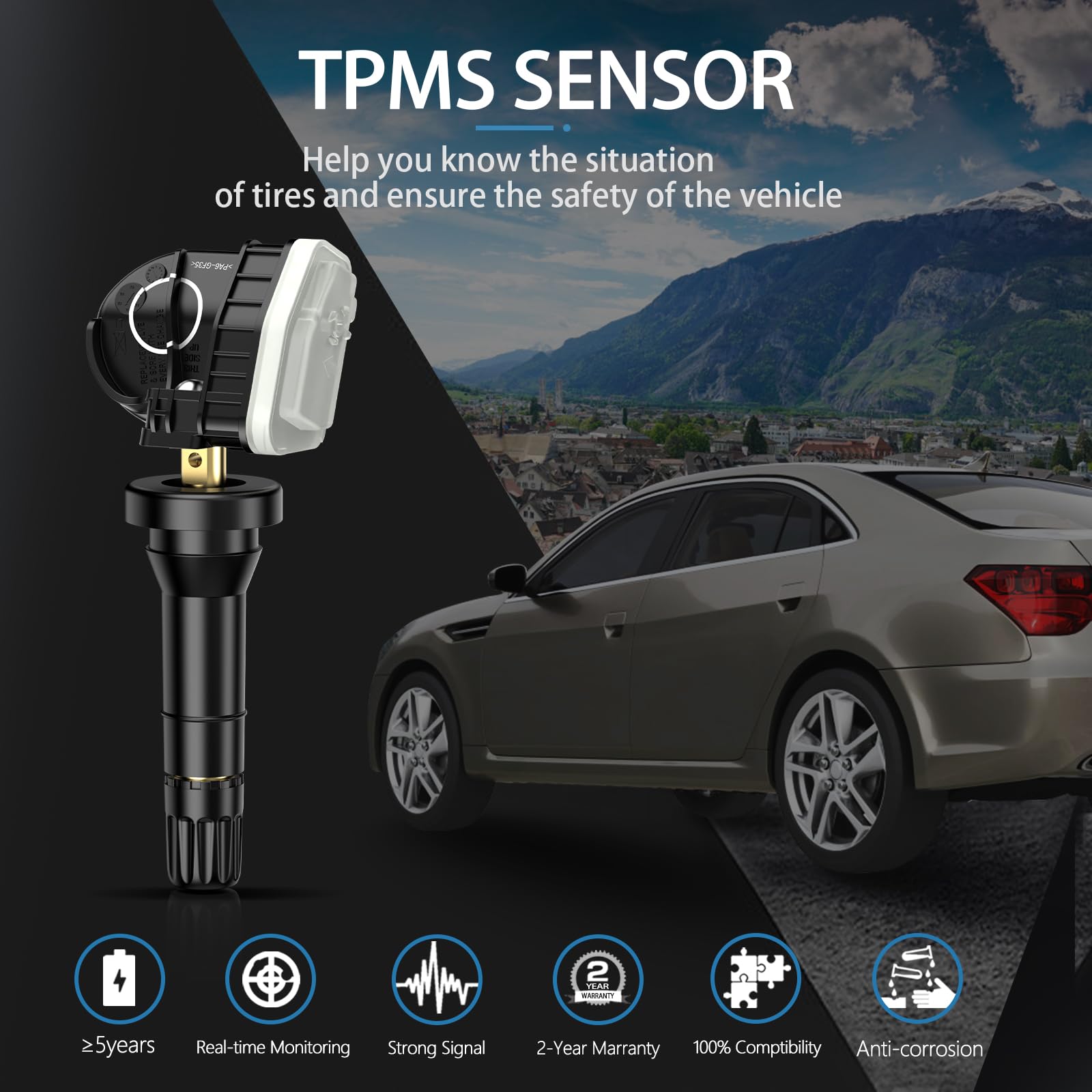 GEARMEISTER TPMS Sensor, 315MHz Tire Pressure Monitor Sensors Fit for Ford F150 Ecosport Mustang Escape Explorer Fiesta Ranger,