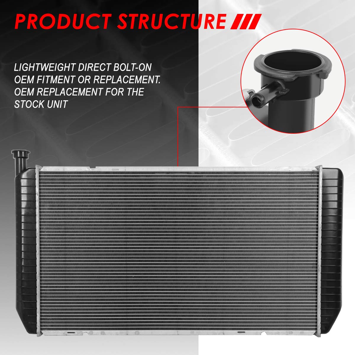 Auto Dynasty Radiator Compatible With 94-00 Chevy Gmc C/K2500 C/K3500 Suburban Pickup 7.4L At/Mt, Dpi 1521 Factory Style 2-Row C