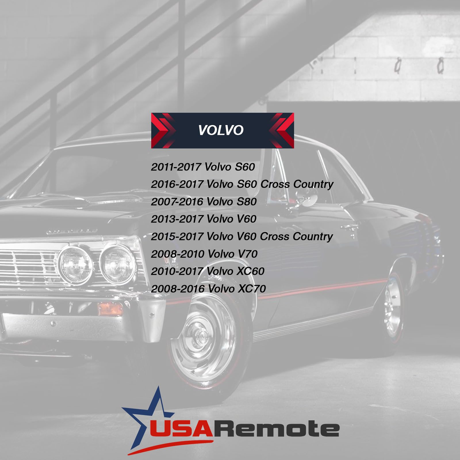 Car Key Fob Keyless Entry Smart Remote Fits Volvo S60 S80 V60 V70 Xc60 Xc70 (Kr55Wk49264), Set Of 2