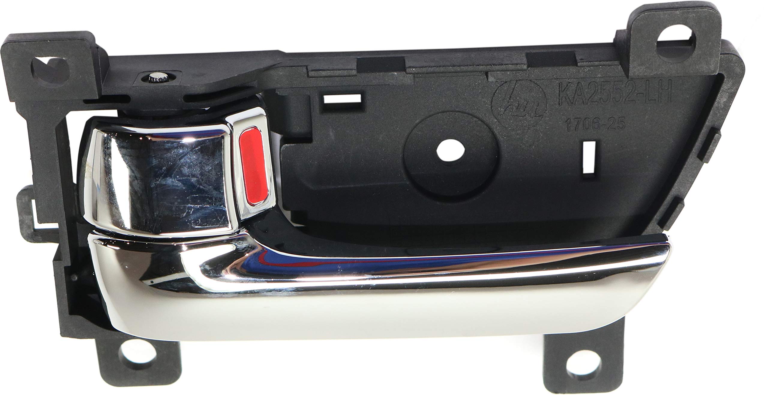 Evan Fischer Front or Rear Driver Interior Door Handle Compatible with 2011-2015 Kia Sorento, with Door Lock Button Chrome