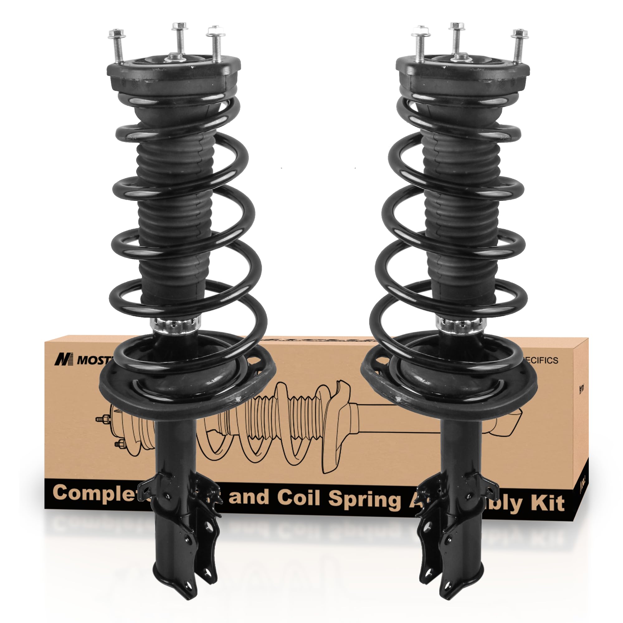 Mostplus Rear Shocks Struts Compatible For 2004 2005 2006 Toyota Camry Solara Lexus Es330 172207 172208 Coil Spring Shock Absorb