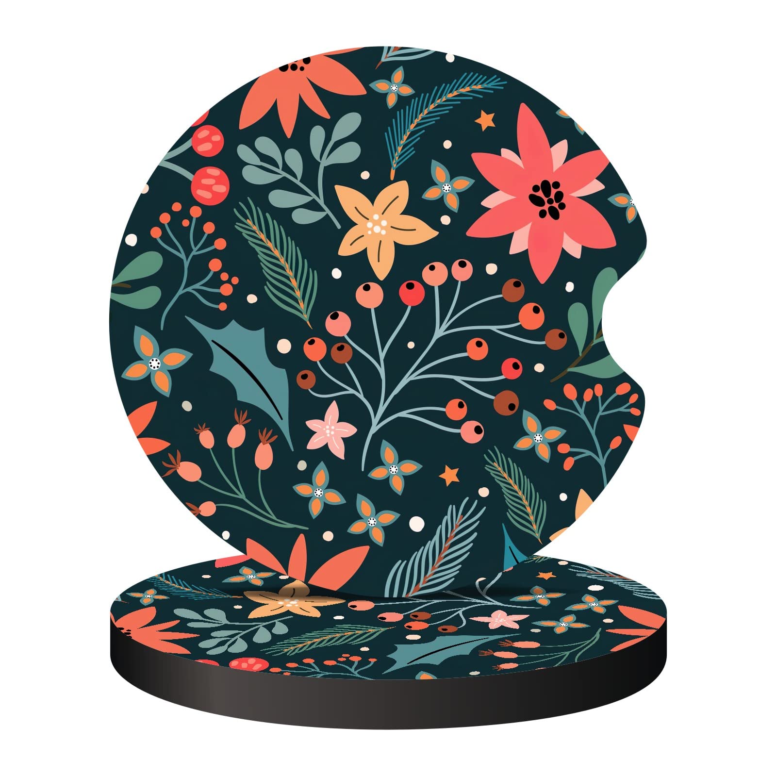 Oppsviust Car Cup Holder Coaster, Car Coasters for Cup Holders, 2PCS Universal Anti Slip Car Assecories, Cute Car Coasters with 