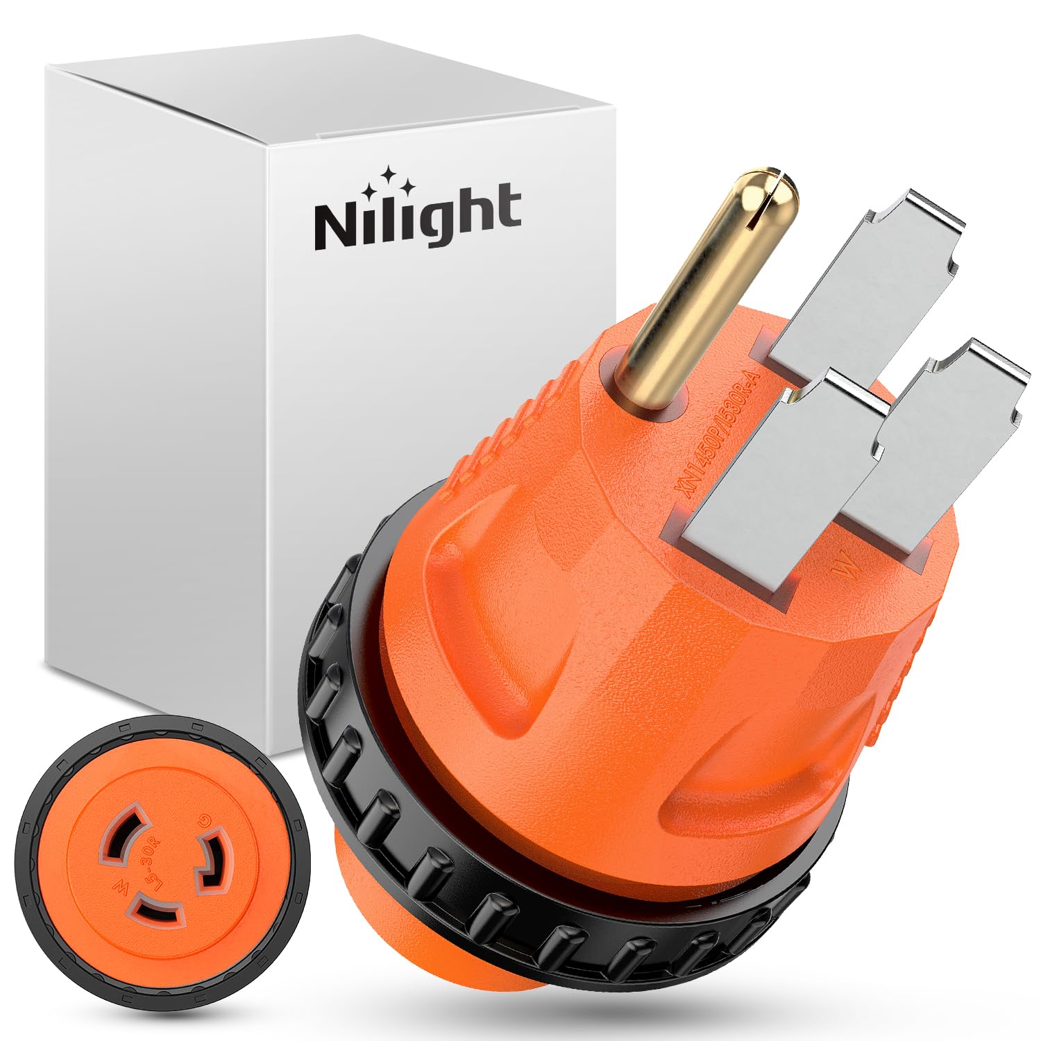 Nilight 50 Amp To 30 Amp Rv Power Adapter Twist Locking Connector 14-50P To L5-30R 50A Male Plug To 30A Female Receptacle For Rv
