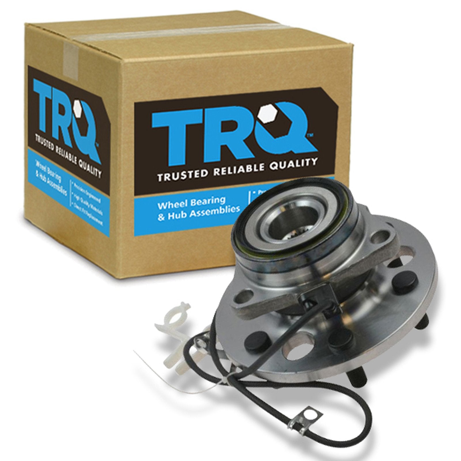 Trq Front Wheel Bearing & Hub Assembly 4Wd With Abs Sensor Compatible With 1999-2000 Cadillac Escalade 1995-1999 Chevrolet K1500